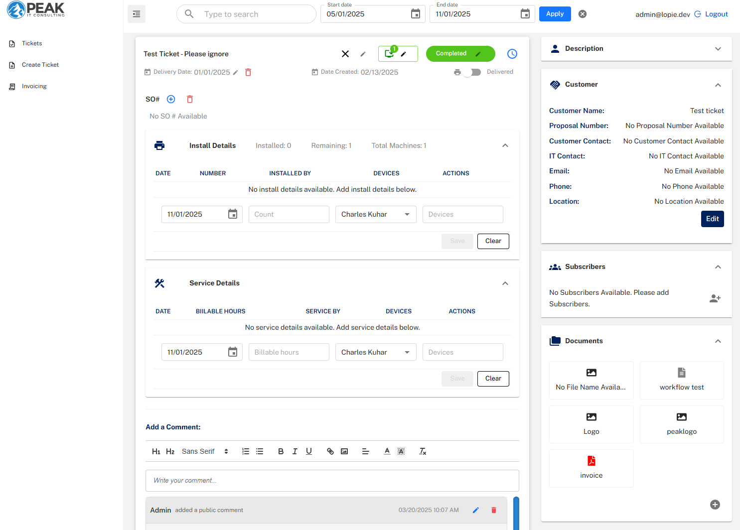 MSP Ticketing System preview